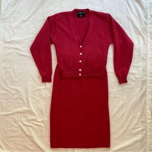 Raspberry Ralph Lauren Lambswool Sweater Set